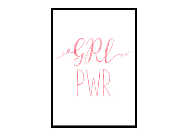 "Girl Power, GRL PWR" Girls Quote Poster Print