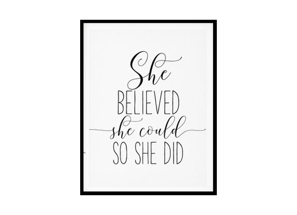 "She Designed A Life She Loved" Girls Quote Poster Print