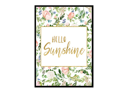 "Hello sunshine" Girls Room Poster Print