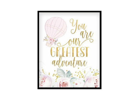 "You Are Our Greatest Adventure" Girls Room Poster Print