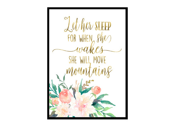 "Let Her Sleep" Girls Room Poster Print