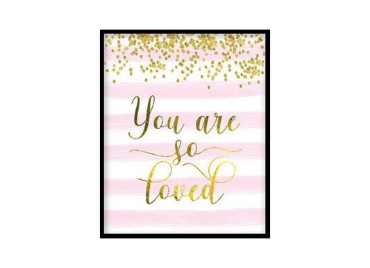 "You Are Loved" Girls Room Poster Print