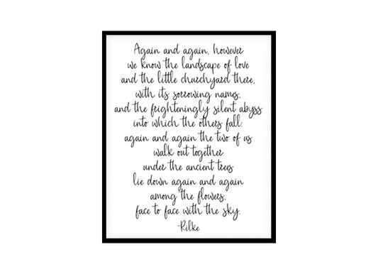 "Again And Again" Motivational Quote Poster Print
