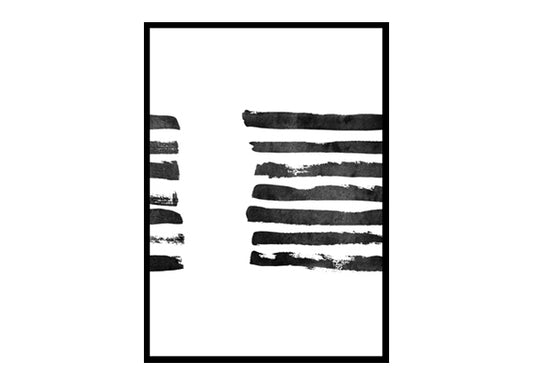 Black Brush Stroke Art Minimalist Modern Art Poster Print