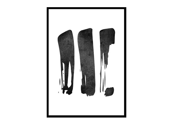 Abstract Brush Stroke Art Minimalist Modern Art Poster Print