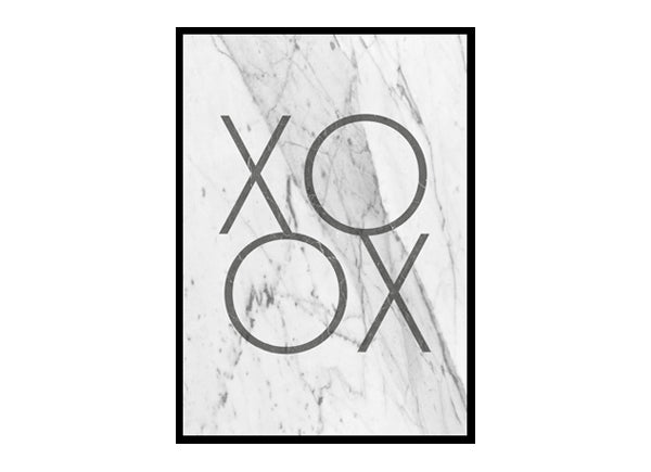 XOXO Marble Wall Art, Minimalist Modern Art Poster Print