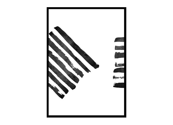 Abstract Brush Strokes Minimalist Modern Art Poster Print