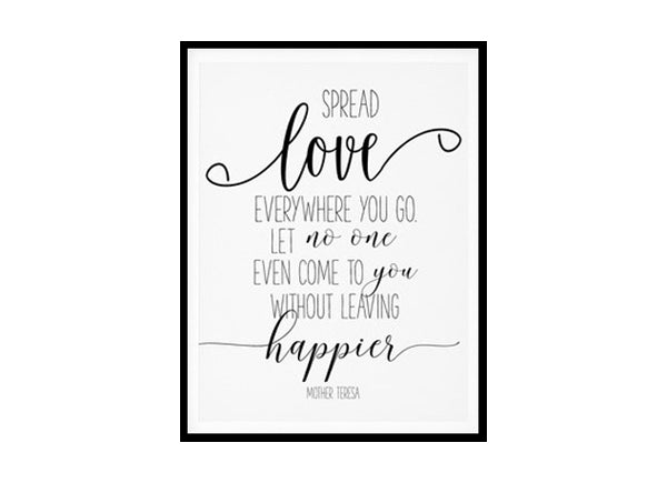 "Spread Love Everywhere You Go" Childrens Nursery Room Poster Print