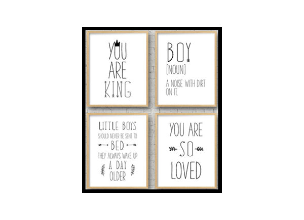 "You Are King" Childrens Nursery Room Poster Print