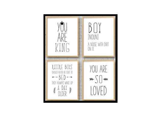 "You Are King" Childrens Nursery Room Poster Print