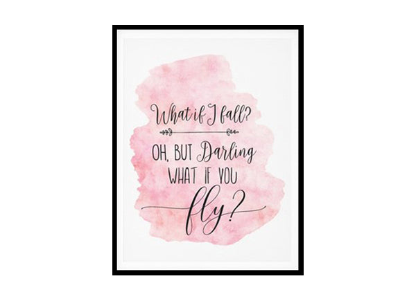"What If I Fall" Childrens Nursery Room Poster Print