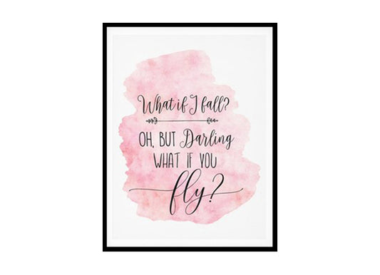 "What If I Fall" Childrens Nursery Room Poster Print