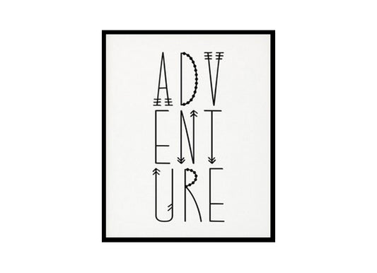 "Adventure" Sign  Childrens Nursery Room Poster Print