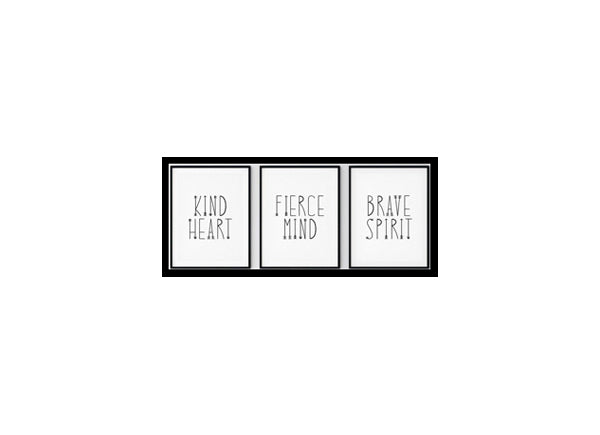 "Kind Heart Fierce Mind Brave Spirit" Childrens Nursery Room Poster Print