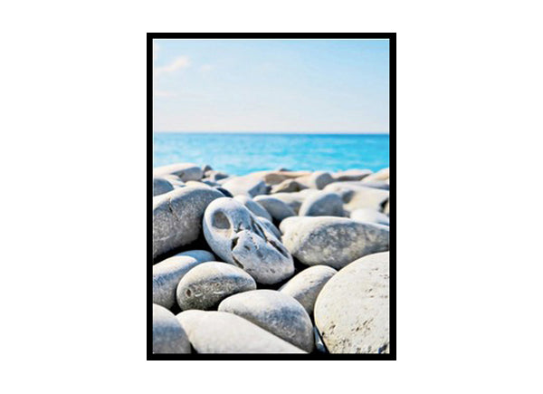 Pebble Teal Ocean Home Decor Ocean, Sea, Beach Poster Print