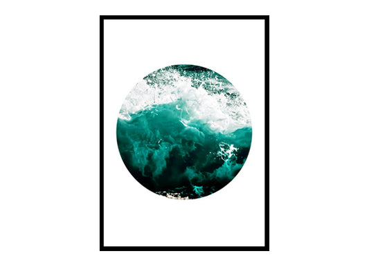 Water,Aquamarine Art Ocean, Sea, Beach Poster Print
