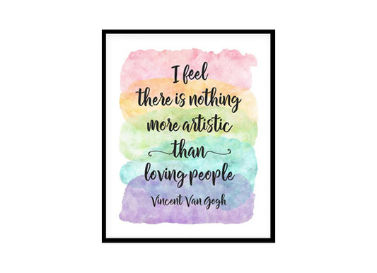 "Vincent Van Gogh" Quote Art Poster Print