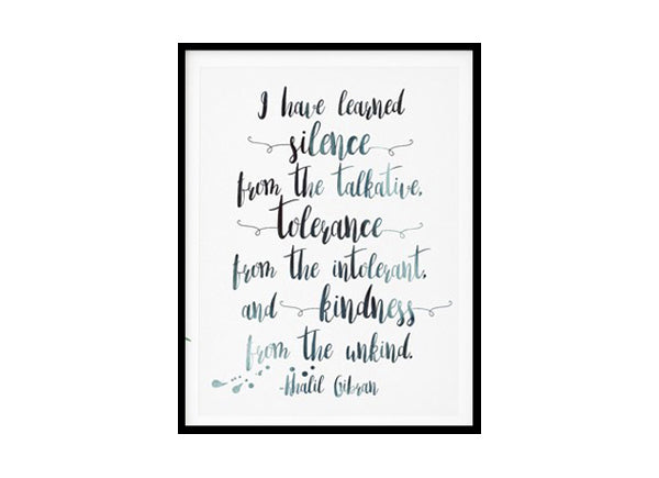 Khalil Gibran Poem Quote Art Poster Print