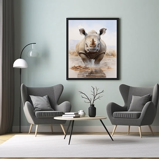 Rhino Wonder Wildlife Art Prints, Safari Animal, Jungle PosterPrint
