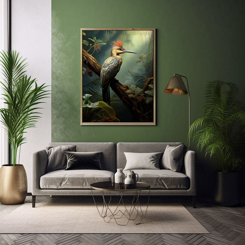 Tropical Sunbittern Bird Jungle Bird Wall Art Decor Exotic Bird Art Print