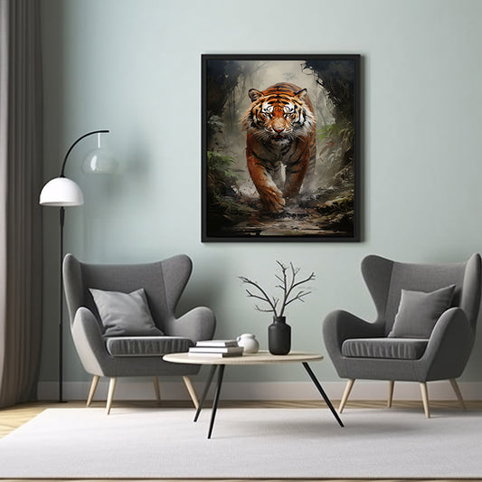 Tiger Poster, Wall Art, Safari Animal, Jungle Print, Wildlife Art, Tiger Wall Art