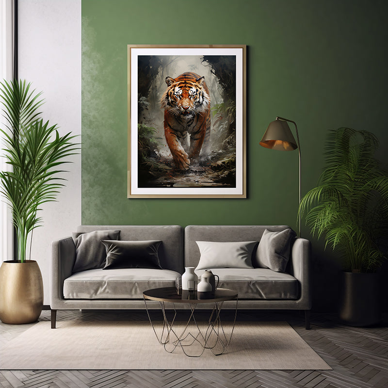 Tiger Poster, Wall Art, Safari Animal, Jungle Print, Wildlife Art, Tiger Wall Art