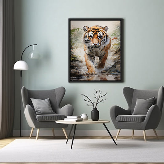Tiger Majesty Wildlife Prints, Jungle Poster Wildlife Art, Safari Wall Art