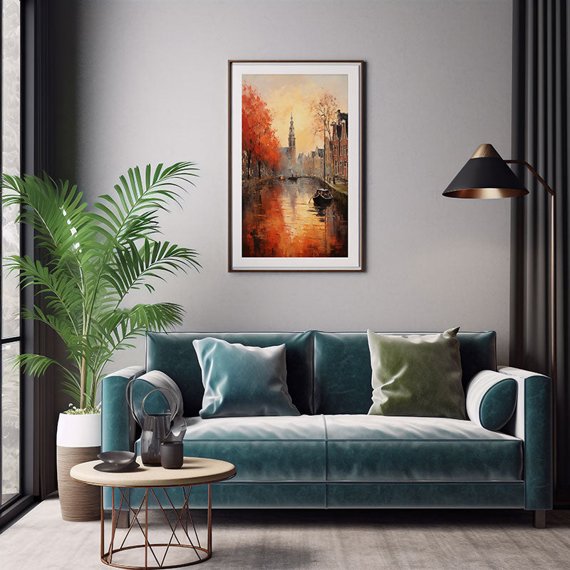 Amsterdam City View Digital Art Urban Escape Art Print for Home Decor Instant Poster Delight
