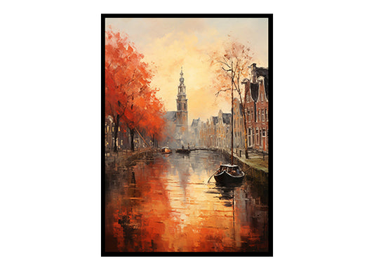 Amsterdam City View Digital Art Urban Escape Art Print for Home Decor Instant Poster Delight