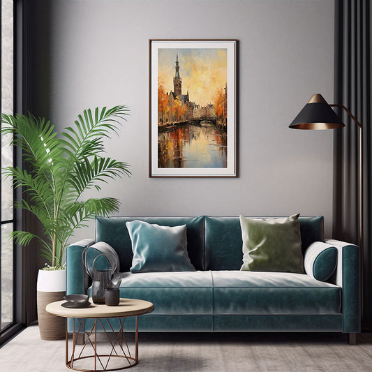 Cityscape Majesty Amsterdam Digital Art Urban Beauty Art Print Home Decor Poster Delight