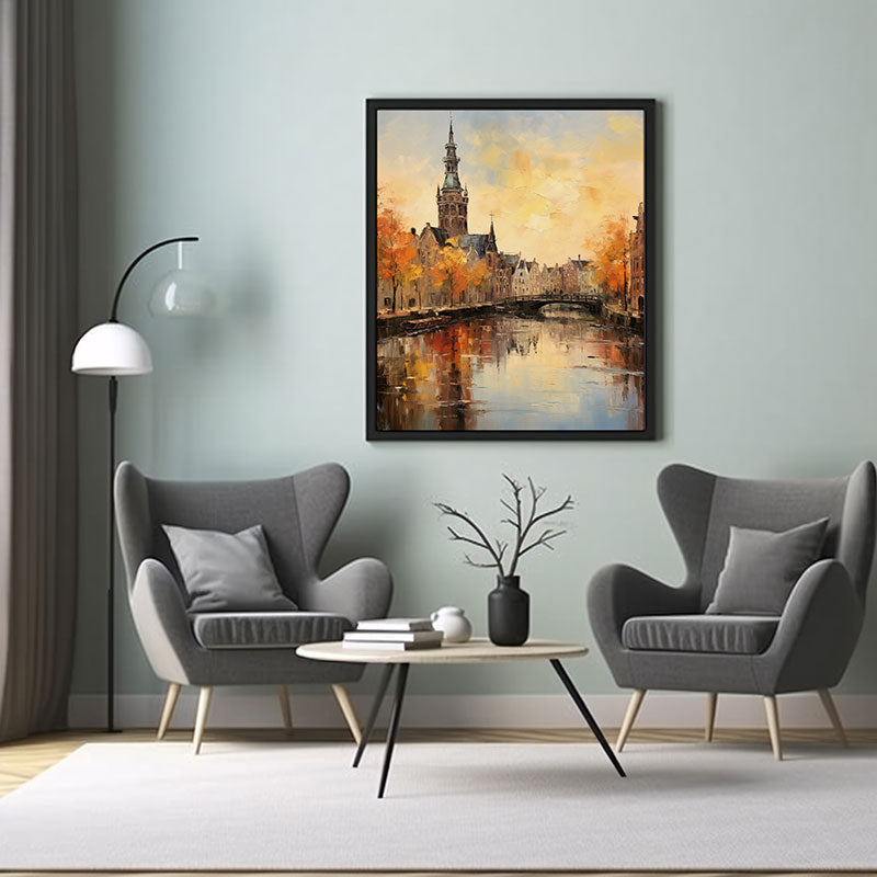 Cityscape Majesty Amsterdam Digital Art Urban Beauty Art Print Home Decor Poster Delight