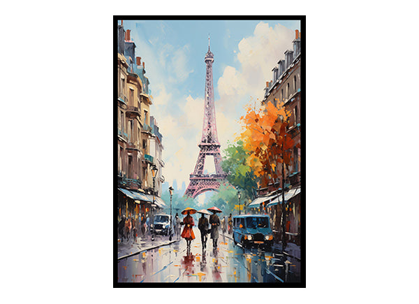 Cityscape Majesty Paris Eiffel Tower Digital Art Urban Beauty Art Print Home Decor Poster Delight