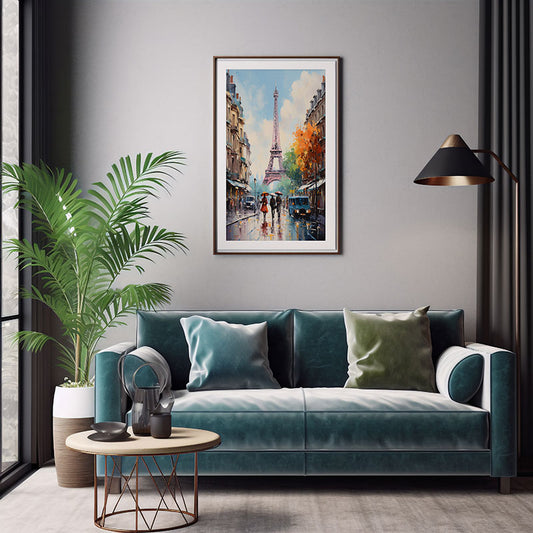 Cityscape Majesty Paris Eiffel Tower Digital Art Urban Beauty Art Print Home Decor Poster Delight