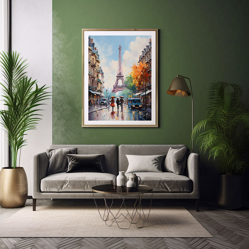 Cityscape Majesty Paris Eiffel Tower Digital Art Urban Beauty Art Print Home Decor Poster Delight
