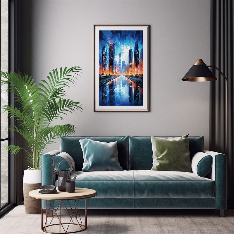 Digital Art Hong Kong SkylineCity View Bliss Art Print Skyline Home Decor Poster Extravaganza
