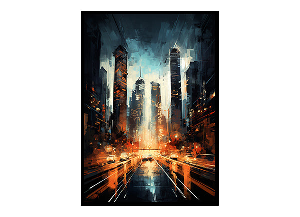 Captivating Hong Kong SkylineCity View Digital Art Instant for Chic Home Decor Trendy Poster