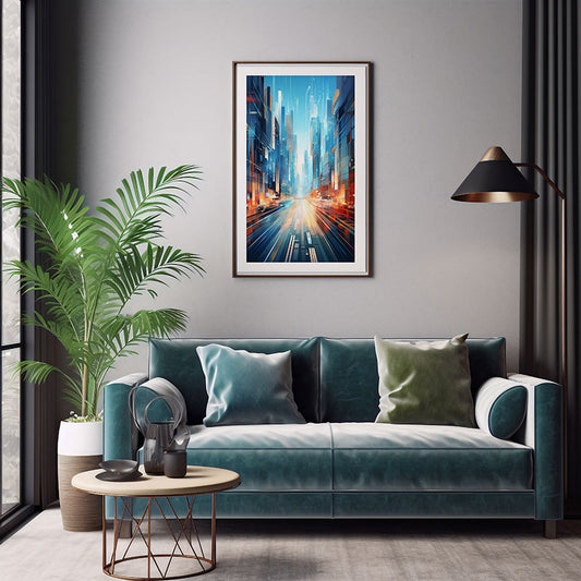 Cityscape Hong Kong Skyline Dreams Digital Art Home Decor Art Print Instant Poster Elegance