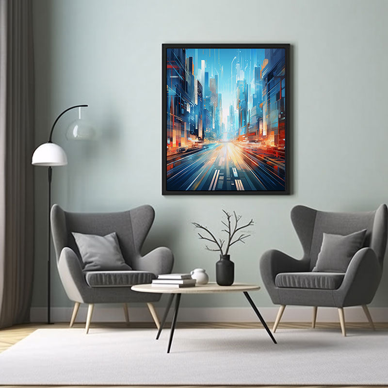 Cityscape Hong Kong Skyline Dreams Digital Art Home Decor Art Print Instant Poster Elegance