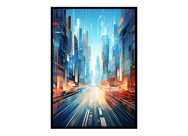 Cityscape Hong Kong Skyline Dreams Digital Art Home Decor Art Print Instant Poster Elegance