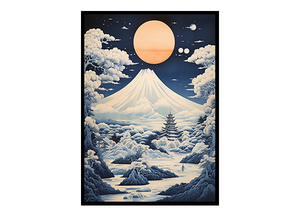 Digital Art Tokyo skyline Mount Fuji Urban Escape Art Print for Home Decor Instant Poster Delight