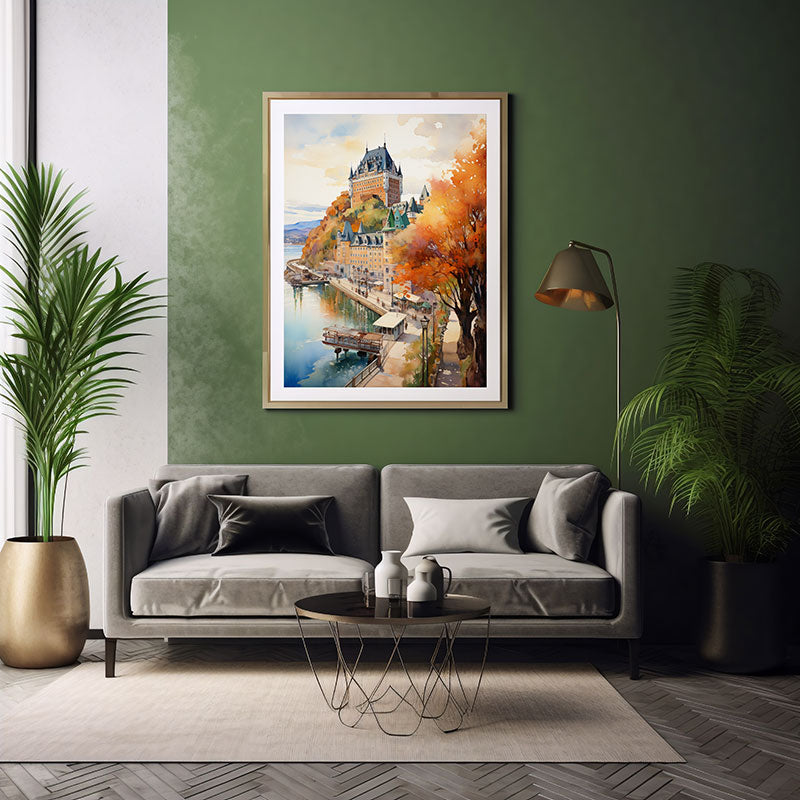Captivating Quebec City Château FrontenacCity View Digital Art Instant for Chic Home Decor