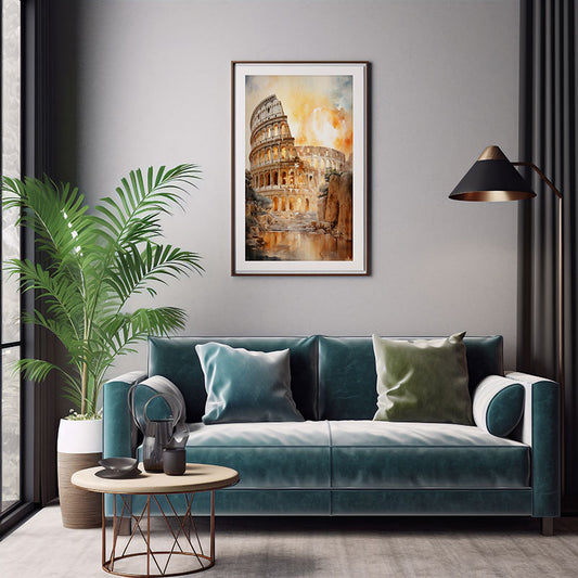 Rome City View Digital Art Urban Escape Art Print for Home Decor Instant Poster Delight