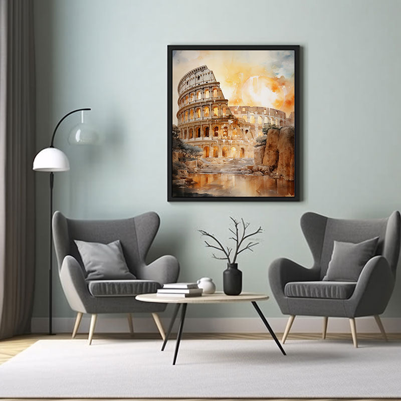 Rome City View Digital Art Urban Escape Art Print for Home Decor Instant Poster Delight