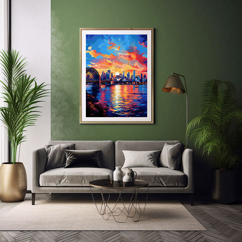 Sydney Opera House Cityscape Dreams Digital Art Home Decor Art Print Instant Poster Elegance poster print wall art coastal decor