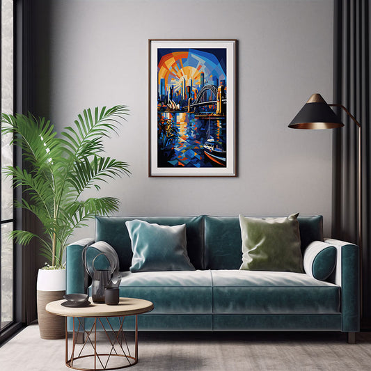Modern Sydney City View Digital Art Now for Sleek Home Decor Stunning Poster Print