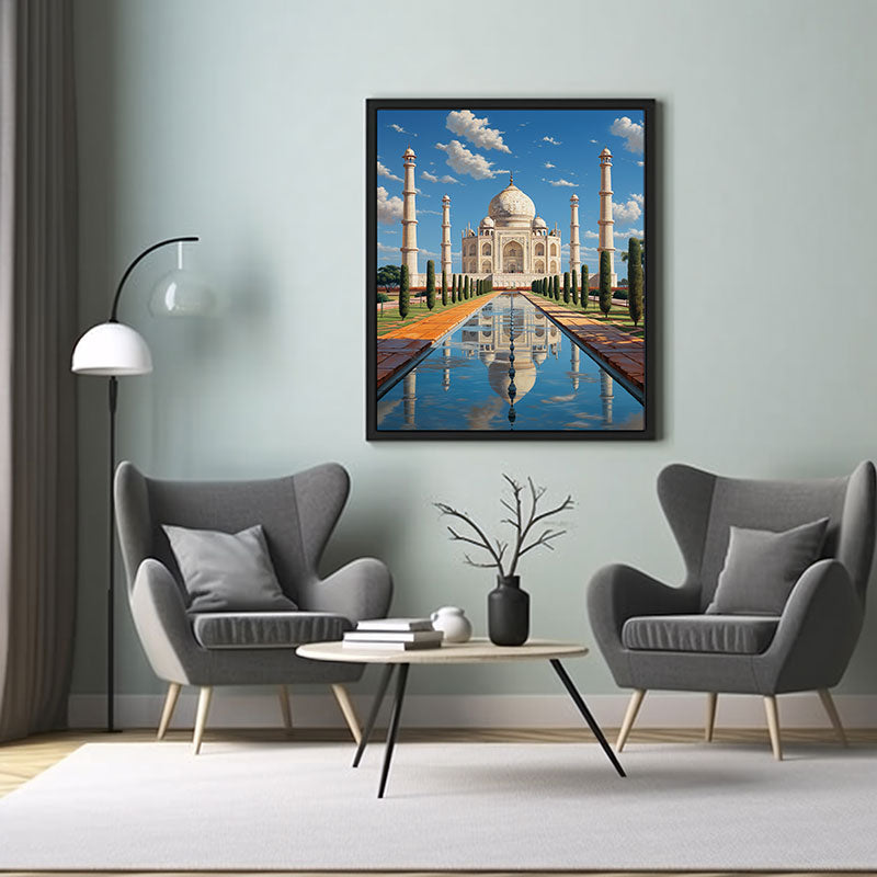 Taj Mahal City View Digital Art Now for Contemporary Home Decor Art Print Poster