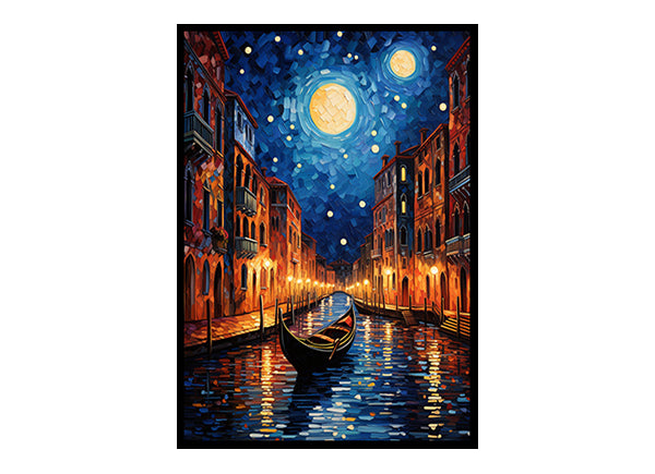 City View Digital Art Venice canals Art Print for Home Decor Instant Poster Delight