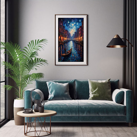 Venice City View Digital Art Modern Skyline Art Print Home Decor Poster Bliss