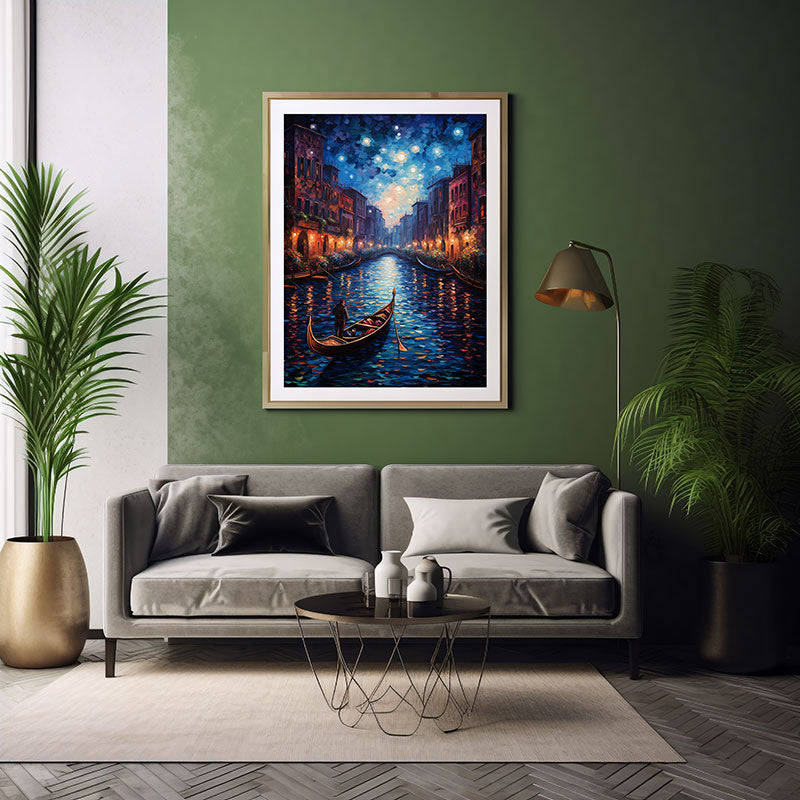 Venice City View Digital Art Modern Skyline Art Print Home Decor Poster Bliss