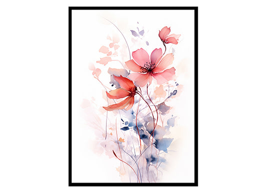 Bouquet of Beautiful Floral Hues, Flower Wall Art Decor Print Poster